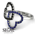 Two Hearts Black Diamond Ring - Selena No. 69