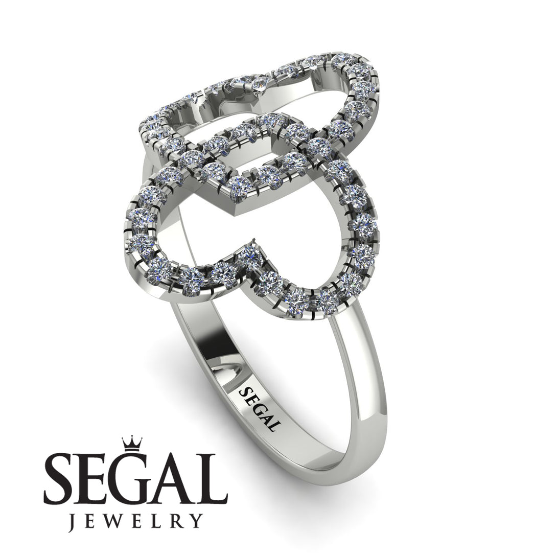 Two Hearts Diamond Ring - Selena No. 3