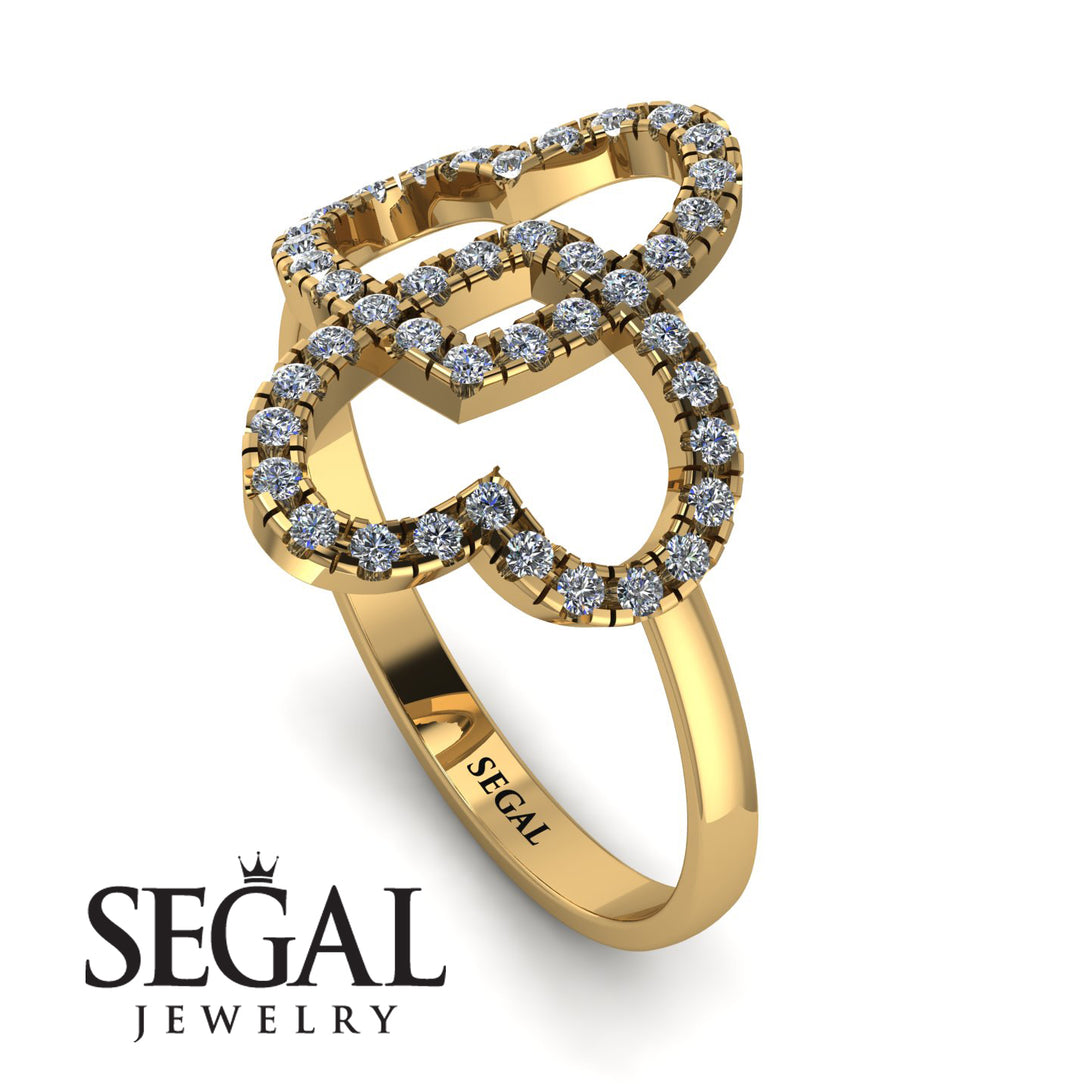 Two Hearts Diamond Ring - Selena No. 1