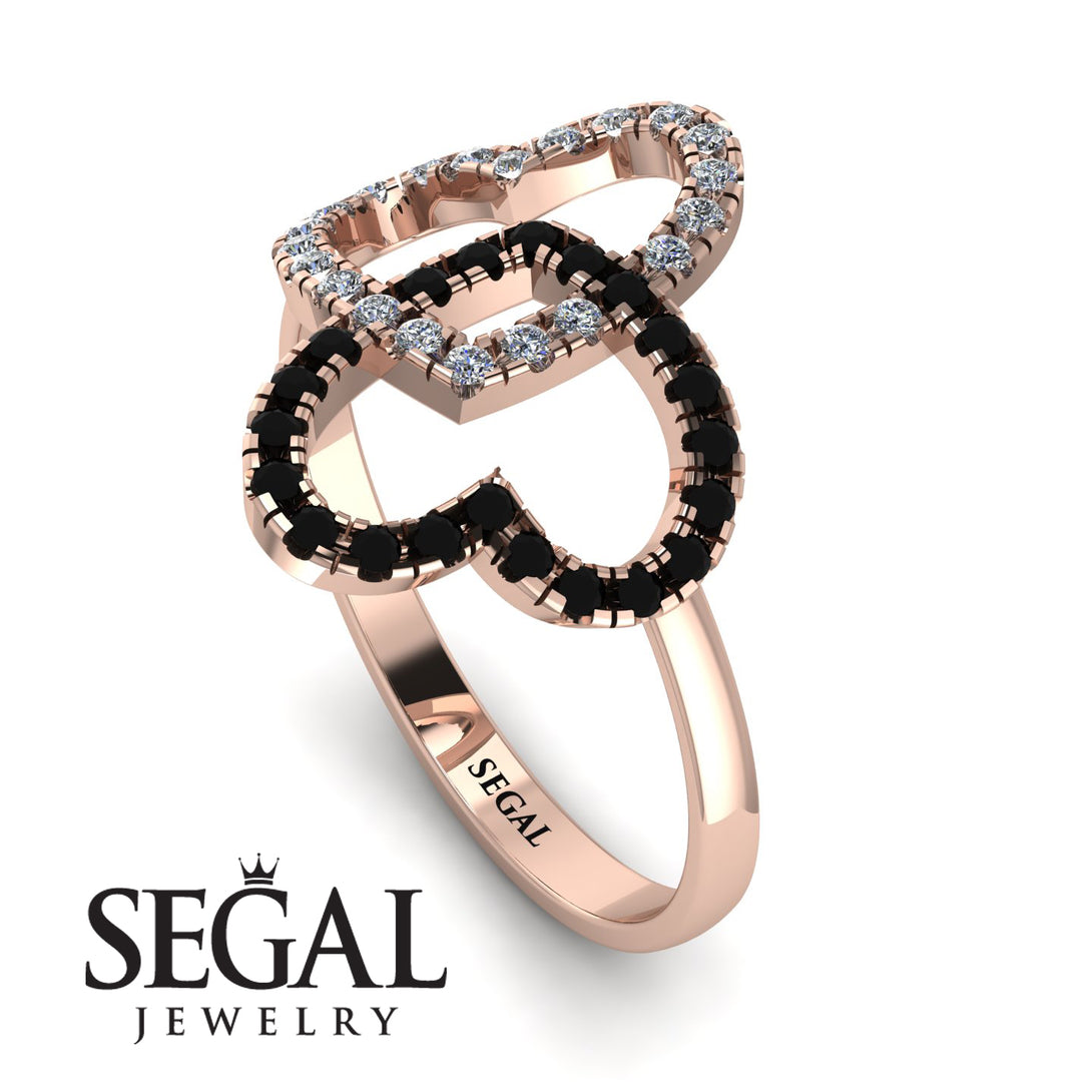 Two Hearts Diamond Ring - Selena No. 32