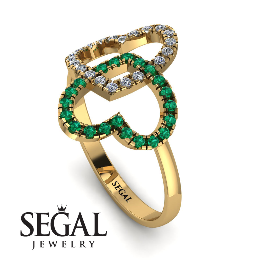 Two Hearts Diamond Ring - Selena No. 16