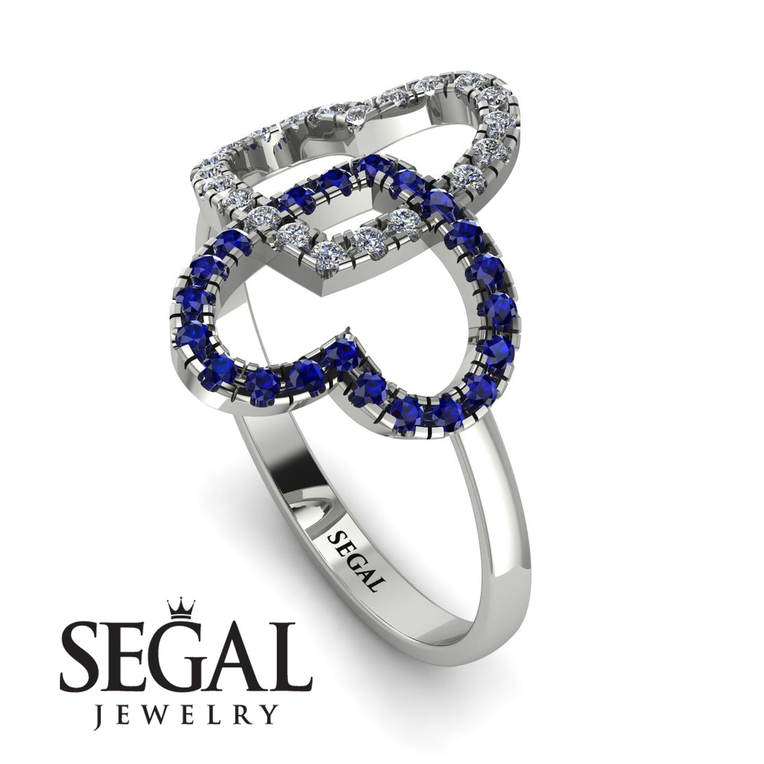 Two Hearts Diamond Ring - Selena No. 63