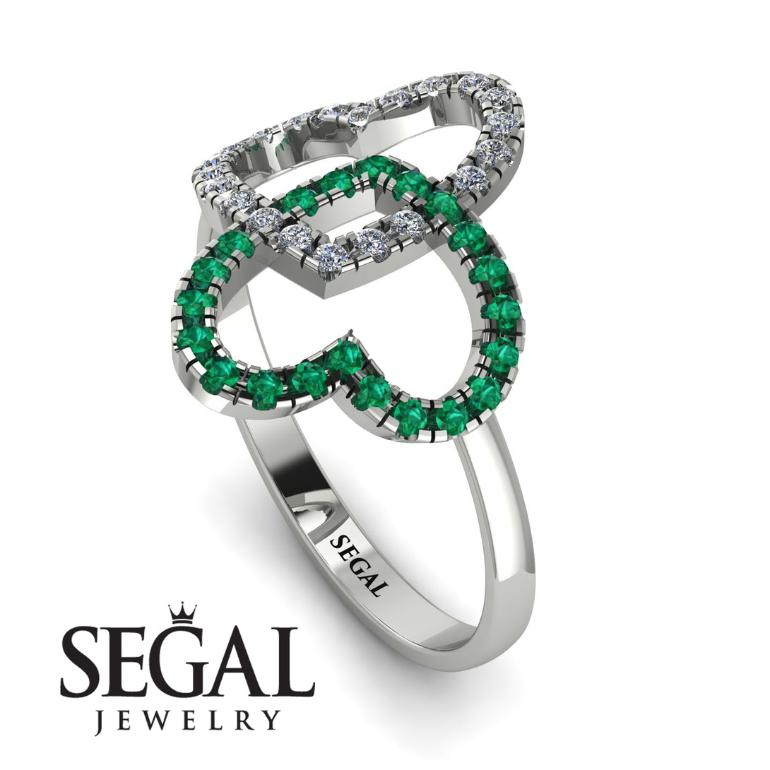 Two Hearts Diamond Ring - Selena No. 18