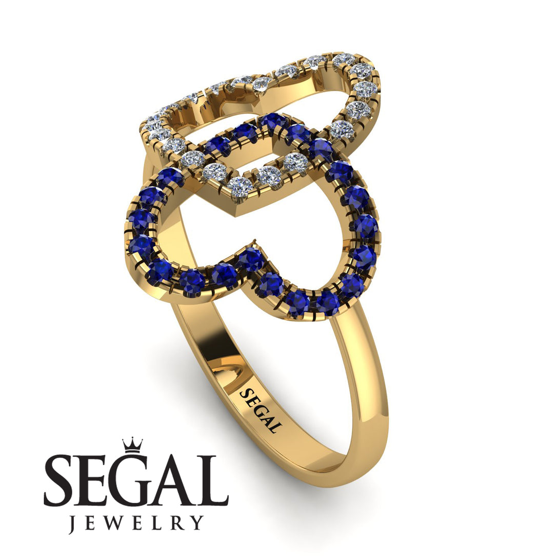 Two Hearts Diamond Ring - Selena No. 61