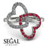 Two Hearts Diamond Ring - Selena No. 48