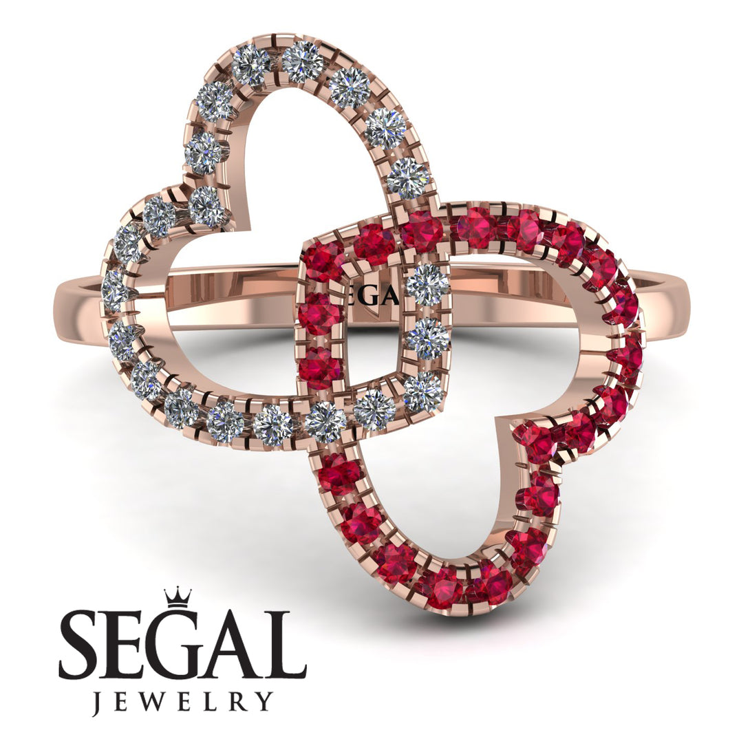Two Hearts Diamond Ring - Selena No. 47