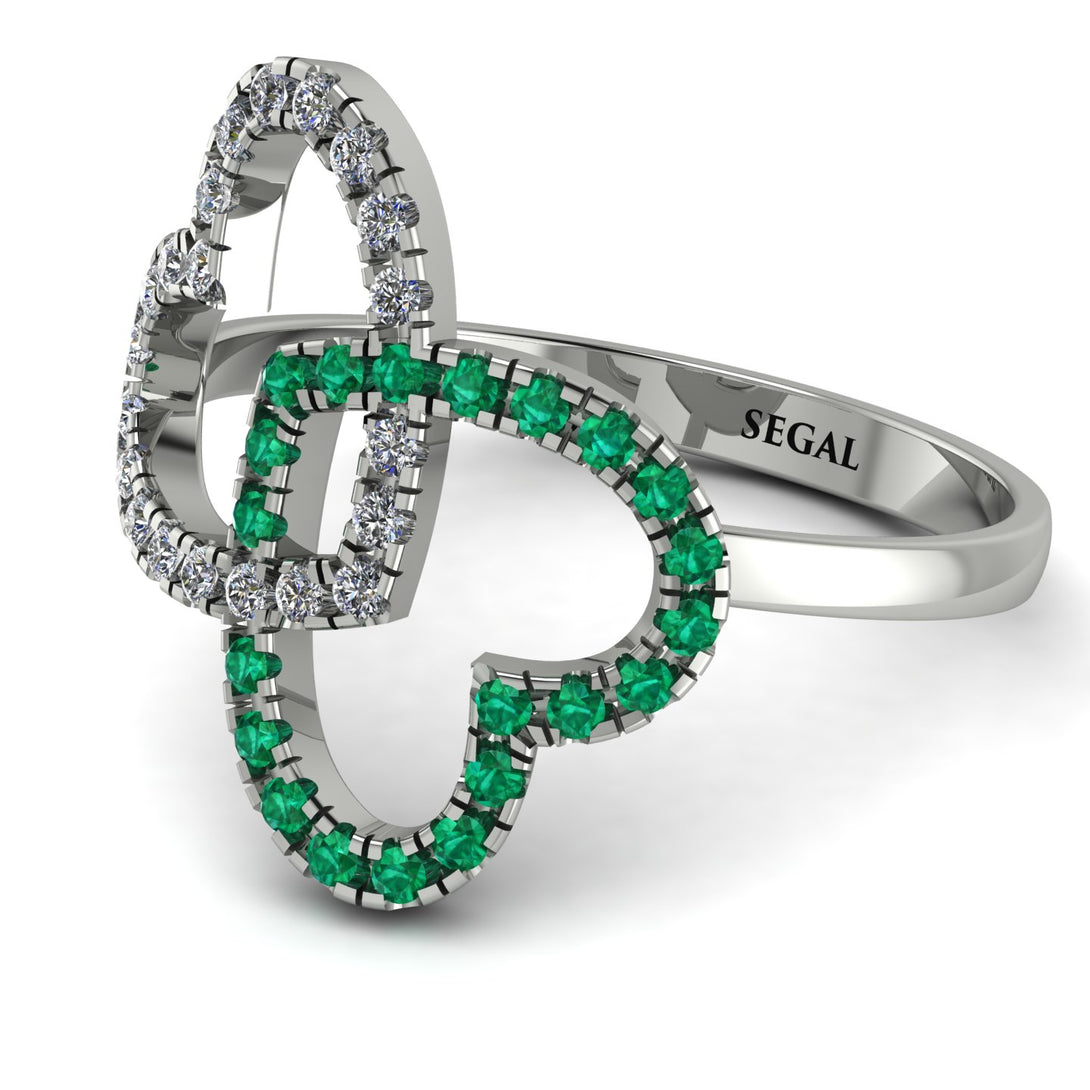 Two Hearts Diamond Ring - Selena No. 18