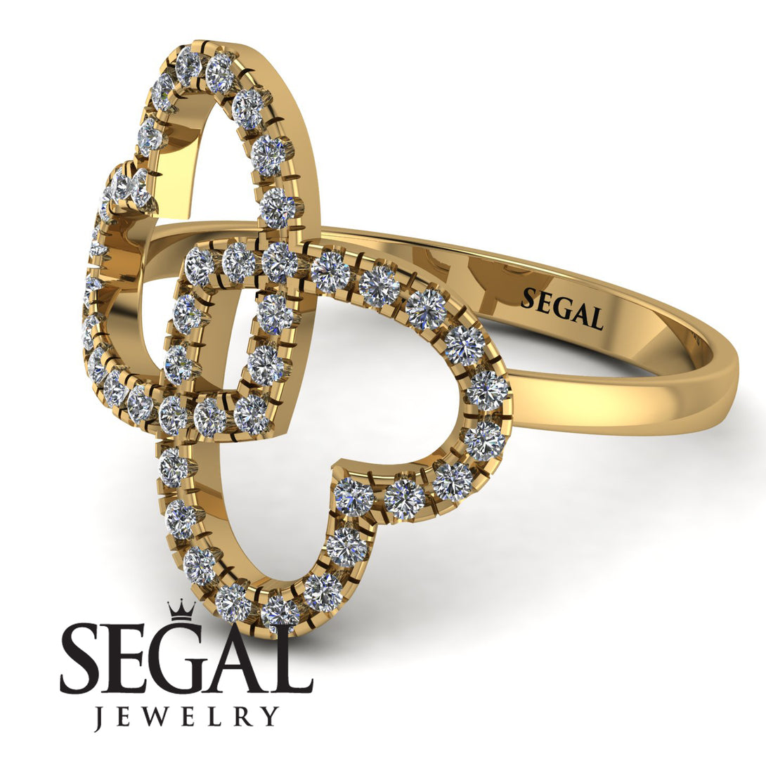 Two Hearts Diamond Ring - Selena No. 1