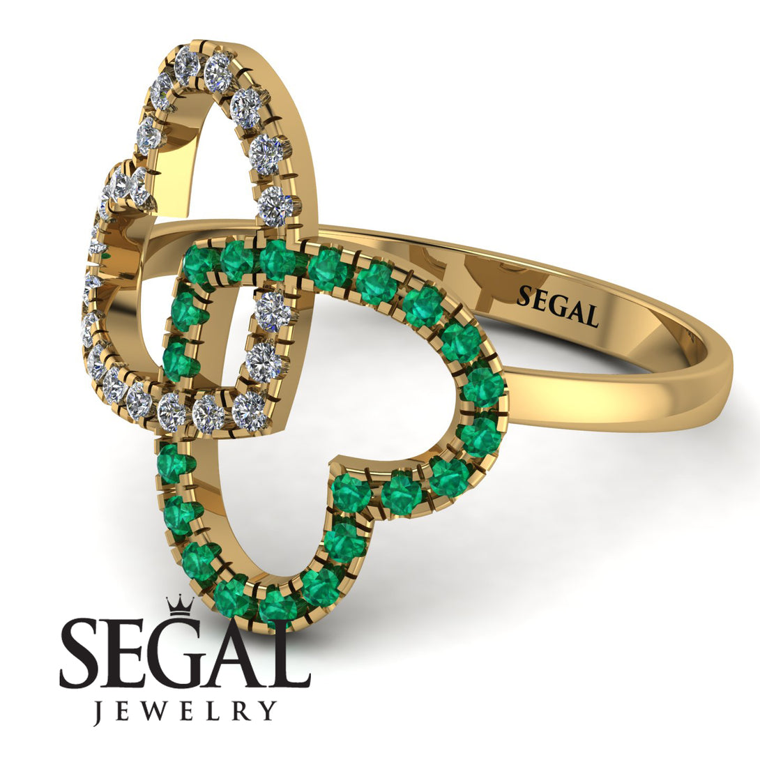 Two Hearts Diamond Ring - Selena No. 16