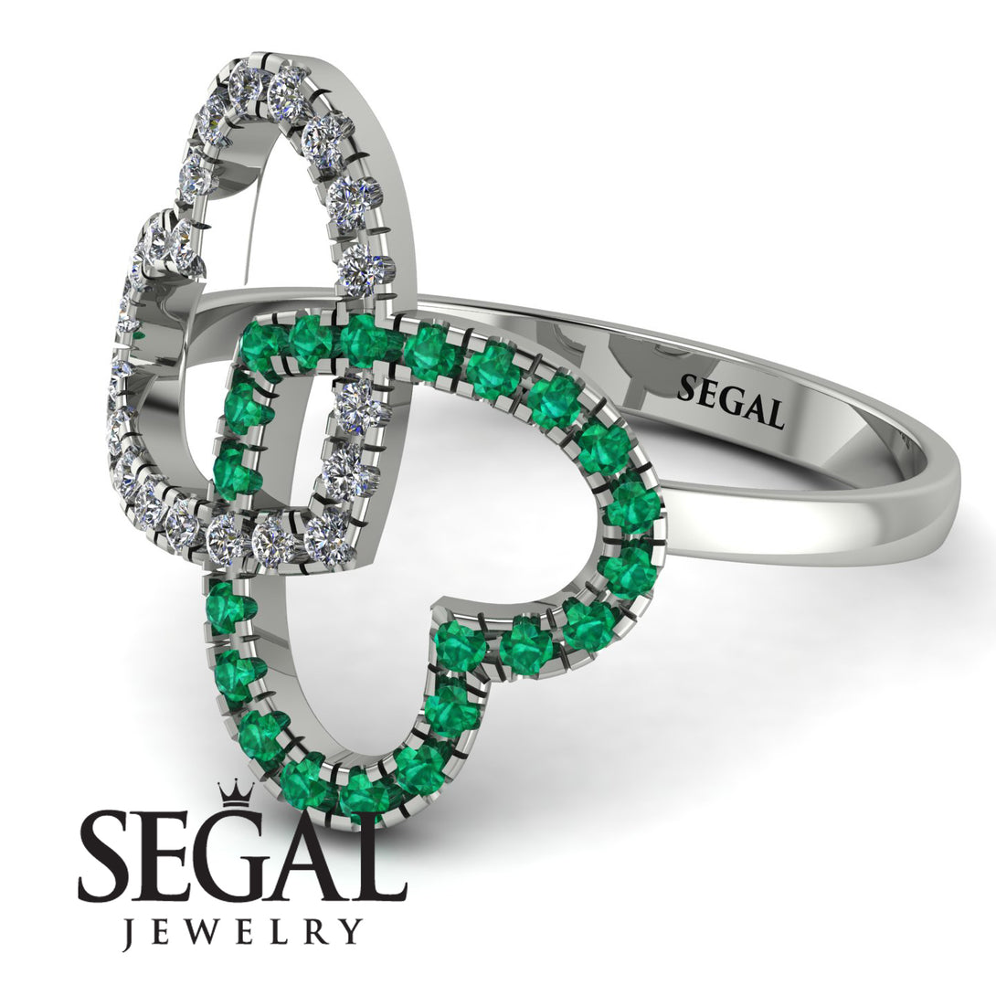 Two Hearts Diamond Ring - Selena No. 18