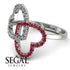 Two Hearts Diamond Ring - Selena No. 48