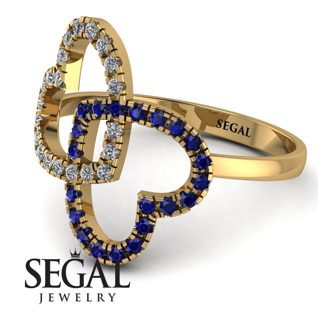 Two Hearts Diamond Ring - Selena No. 61