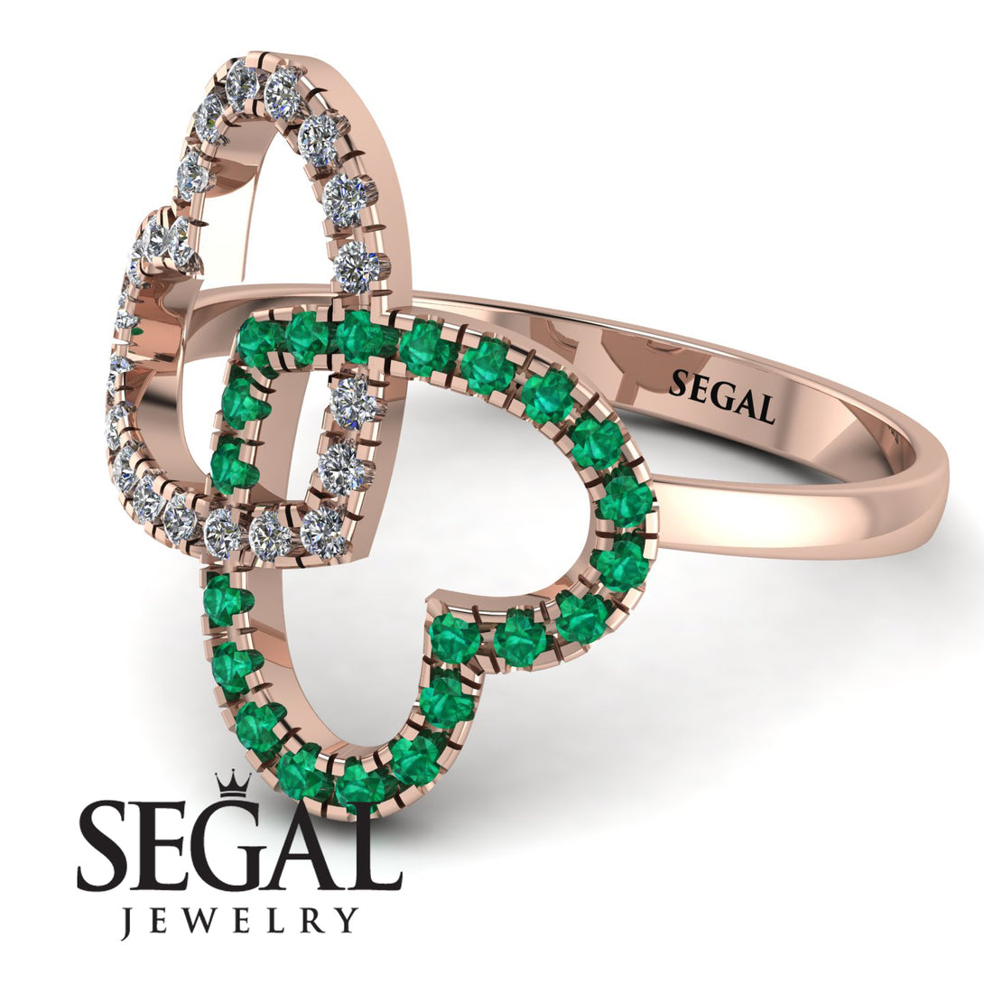 Two Hearts Diamond Ring - Selena No. 17