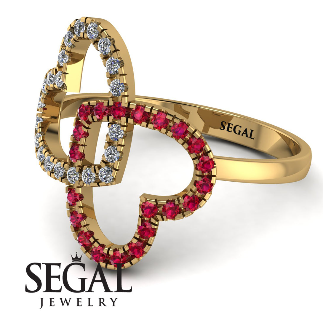 Two Hearts Diamond Ring - Selena No. 46