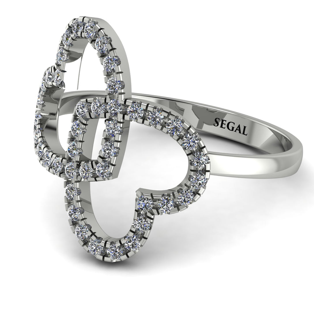 Two Hearts Diamond Ring - Selena No. 3