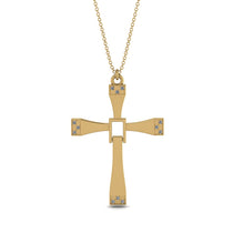 Two Parts Diamond Cross Necklace - Felix No. 1 image 1