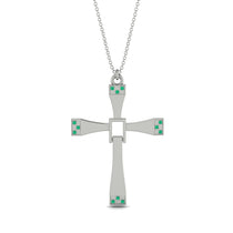 Two Parts Emerald Cross Necklace - Felix No. 6 image 1