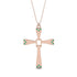 Two Parts Emerald Cross Necklace - Felix No. 5