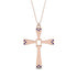 Two Parts Sapphire Cross Necklace - Felix No. 14
