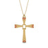 Two Parts Ruby Cross Necklace - Felix No. 10