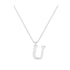 U - Letter Name Necklace Initial Necklace