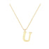 U - Letter Name Necklace Initial Necklace