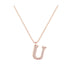 U - Letter Name Necklace Initial Necklace