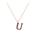 U - Letter Name Necklace Initial Necklace