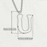 U - Letter Name Necklace Initial Necklace