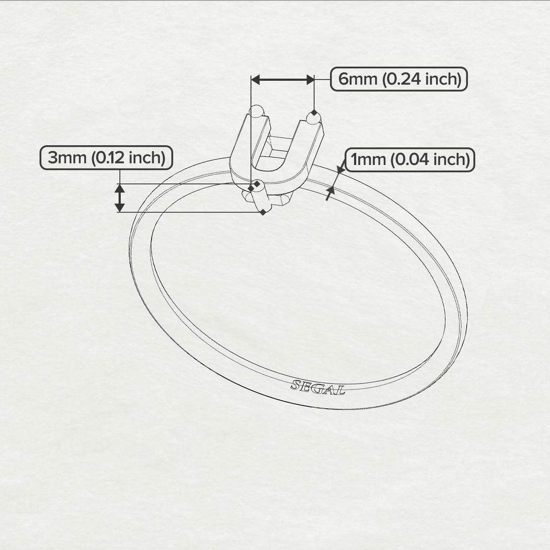U Letter - Initial Gold Diamond Ring