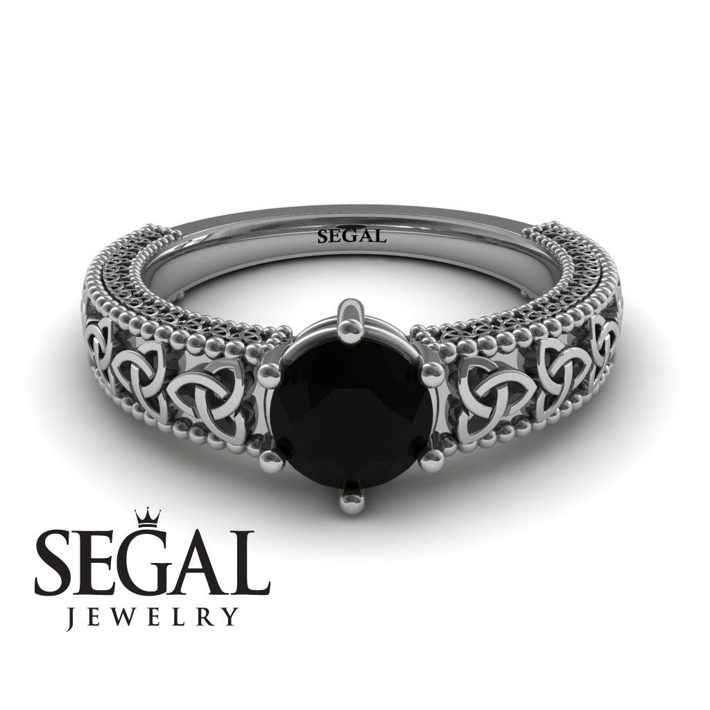 Chad The Vintage Valknut Black Diamond Ring- Eliana no. 15