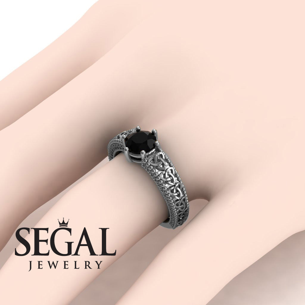 Chad The Vintage Valknut Black Diamond Ring- Eliana no. 15