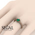 The Braid Ring Green Emerald Wedding Rings - Round Cut - Keira no. 5