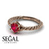 The Braid Ring Ruby Ring- Keira no. 8