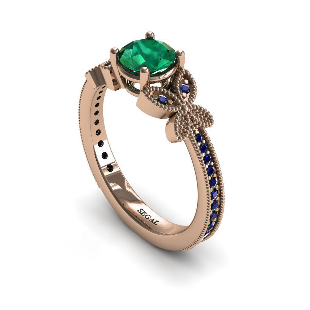 The Butterfly Stairs Green Emerald Ring- Amelia no. 8