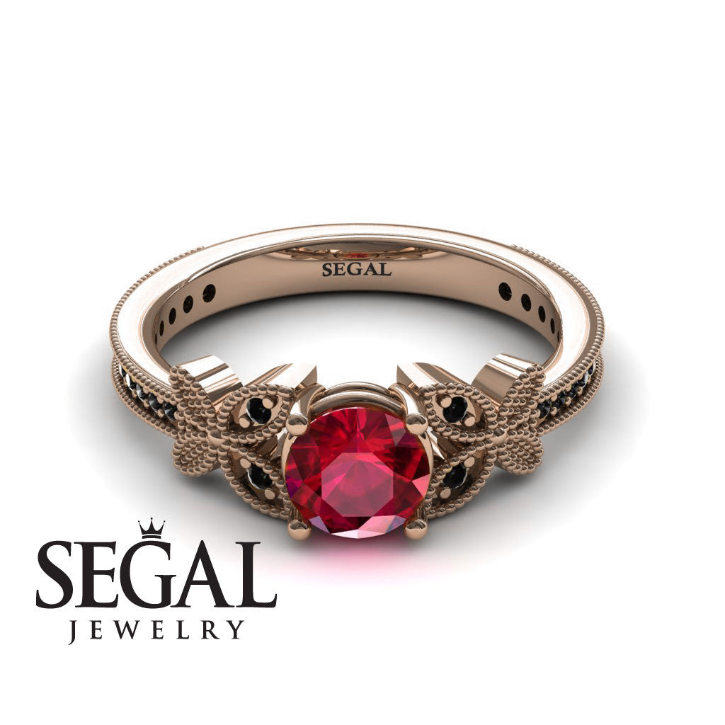 The Butterfly Stairs Ruby Ring- Amelia no. 11