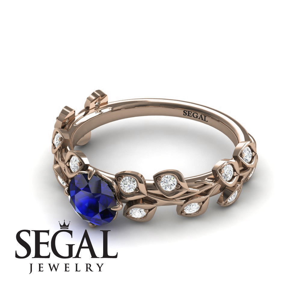 JD - Leafs All Around Blue Sapphire Ring- Sydney no. 8