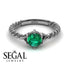 The Braid Ring Green Genuine Emerald Ring- Keira no. 6