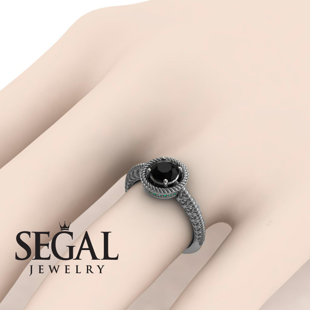 The Vintage Bling Black Diamond Ring - Vera no. 12