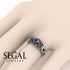 Custom The Ancient Ring Blue Sapphire Ring 18K White Gold - Makayla no. 15