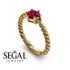 The Braid Ring Ruby Ring- Keira no. 7