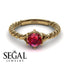 The Braid Ring Ruby Ring- Keira no. 7