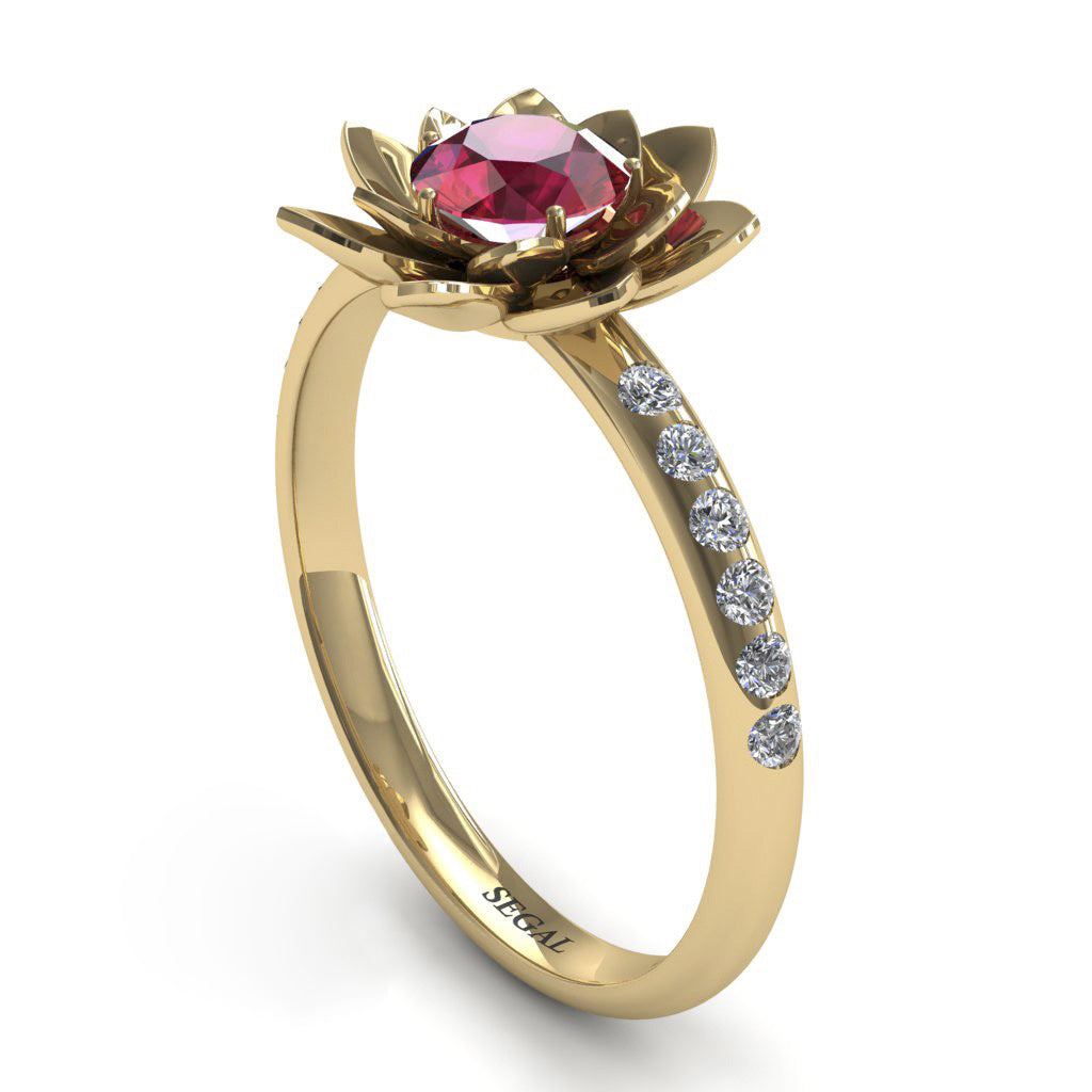 Lotus Flower Ruby ring - Lotus no. 13