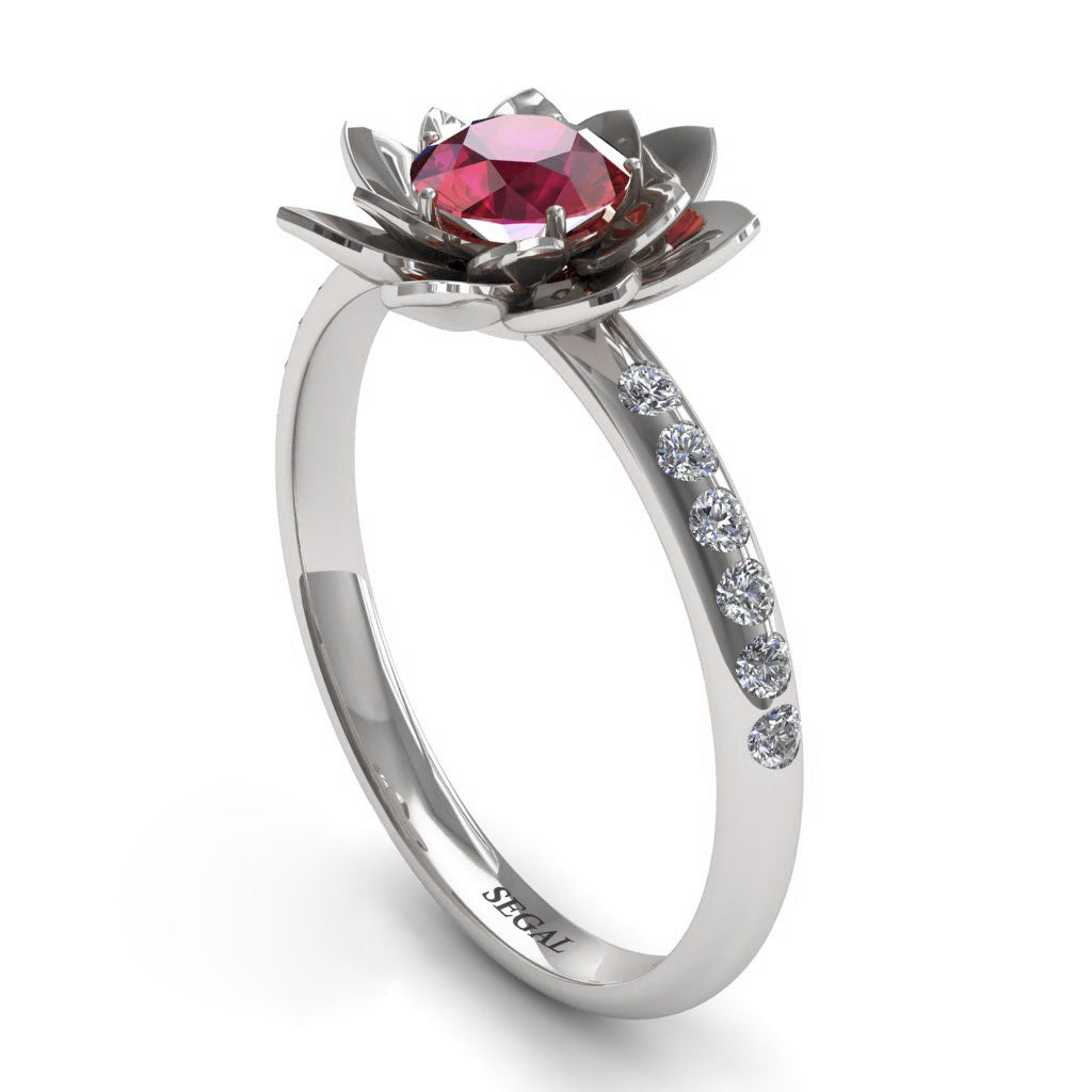 Lotus Flower Ruby ring - Lotus no. 15