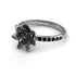 Lotus Flower Black Diamond ring - Lotus no. 18