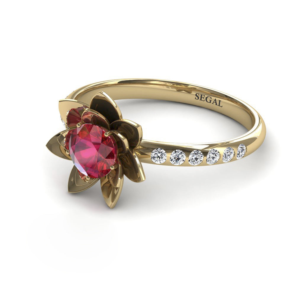 Lotus Flower Ruby ring - Lotus no. 13