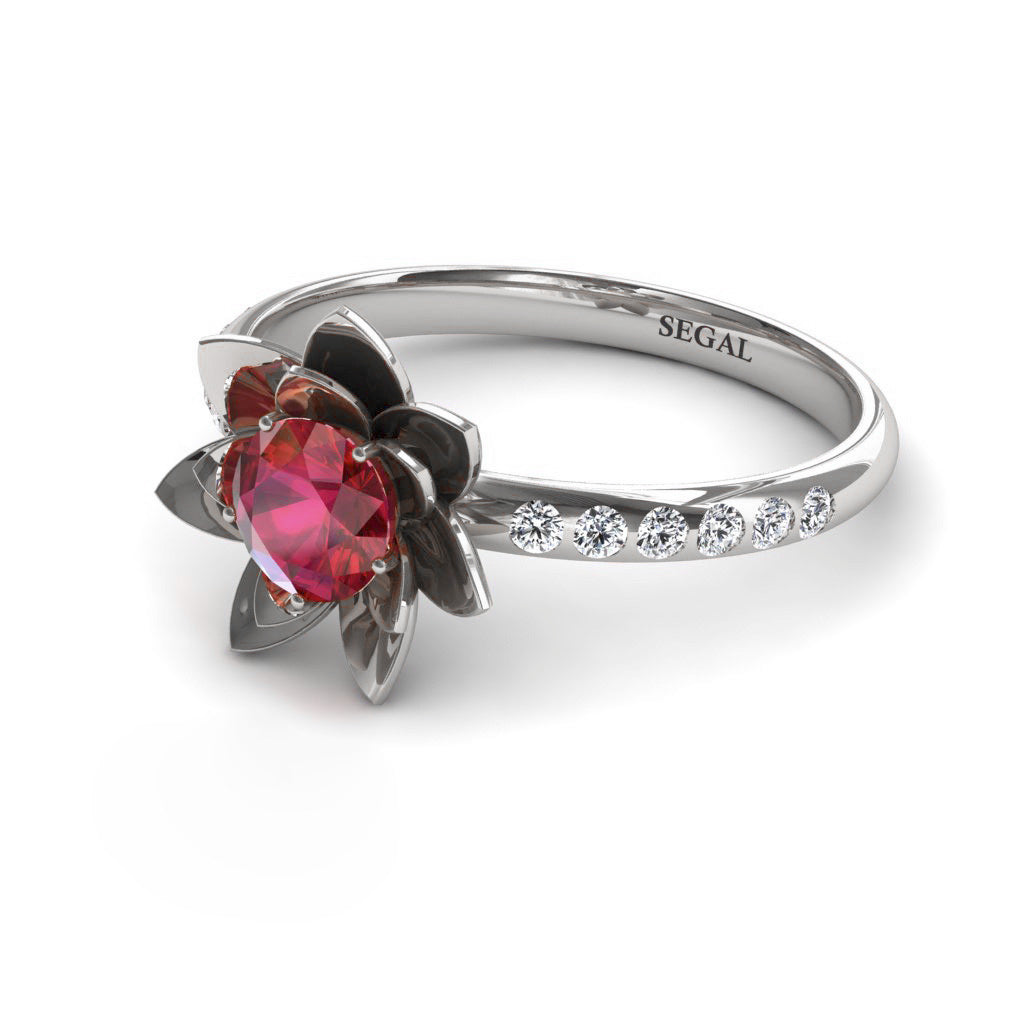 Lotus Flower Ruby ring - Lotus no. 15