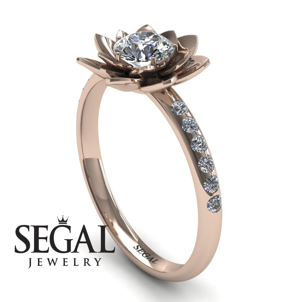 5ct Lotus Moissanite Engagement Ring - Lotus no. 20