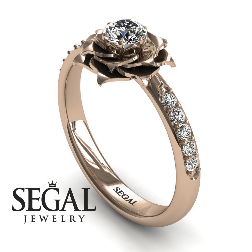A lady's Rose Gold Diamond Ring - Elena no. 2
