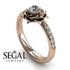 A lady's Rose Gold Diamond Ring - Elena no. 2